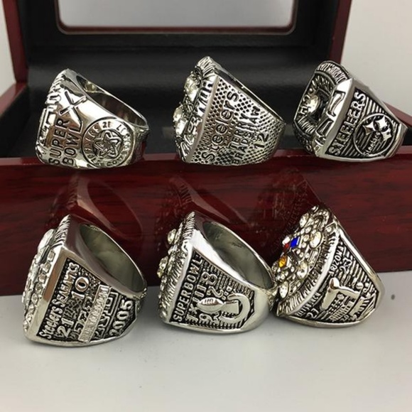 Pittsburgh Steelers Silver Championship Ring Set - Picture 8 of 13